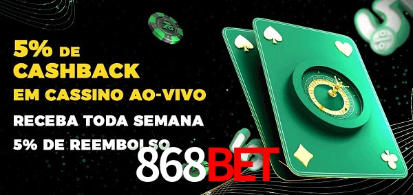 Promoções do cassino ao Vivo 868bet